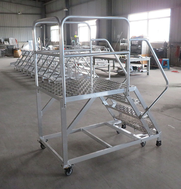 铝合金移动仓储登高车